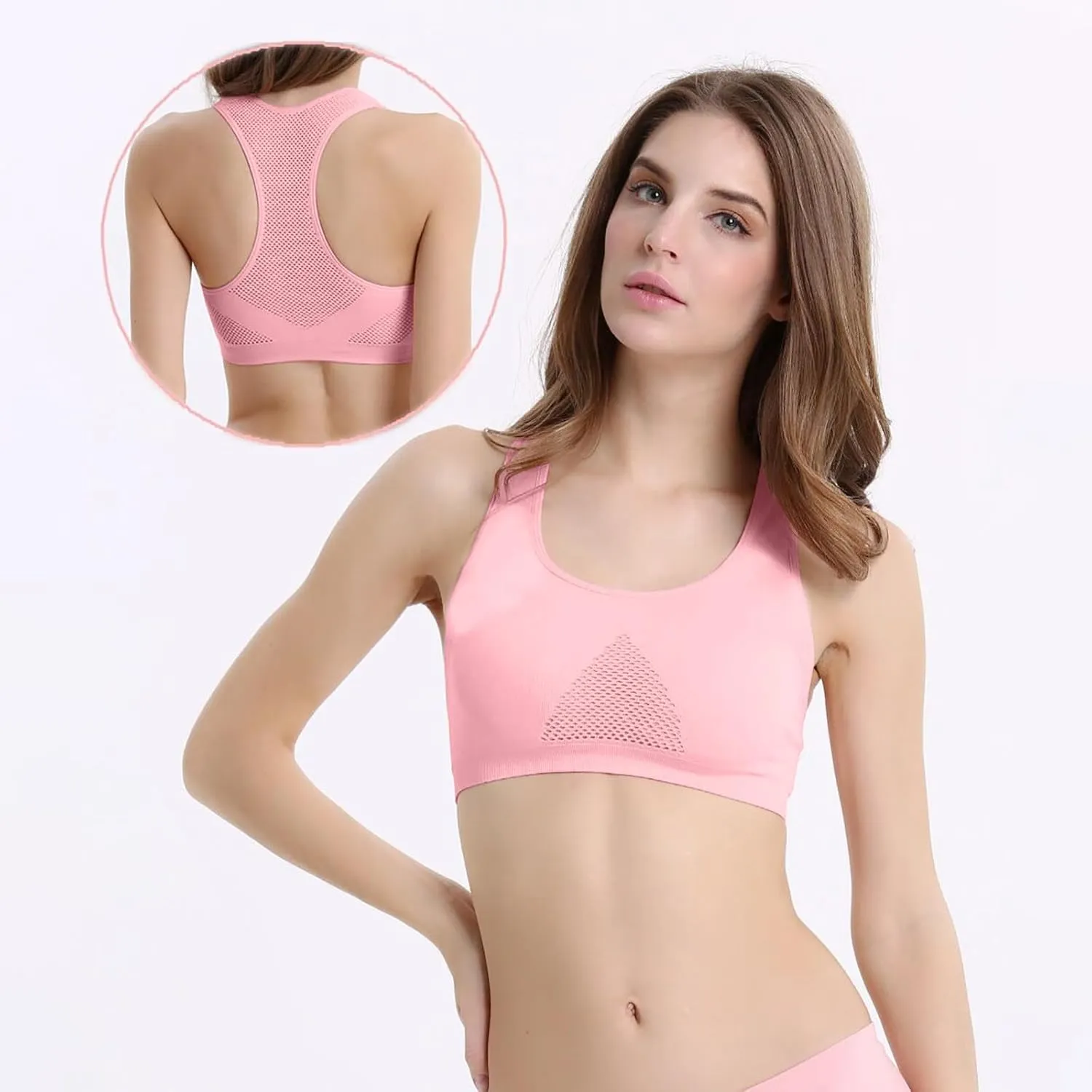 High Impact Sports Bras for Women High Support Push up Sports Bra Racerback Sports Bras Workout Bra Running Bra