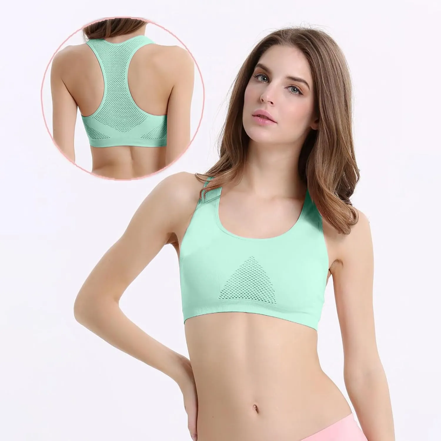 High Impact Sports Bras for Women High Support Push up Sports Bra Racerback Sports Bras Workout Bra Running Bra