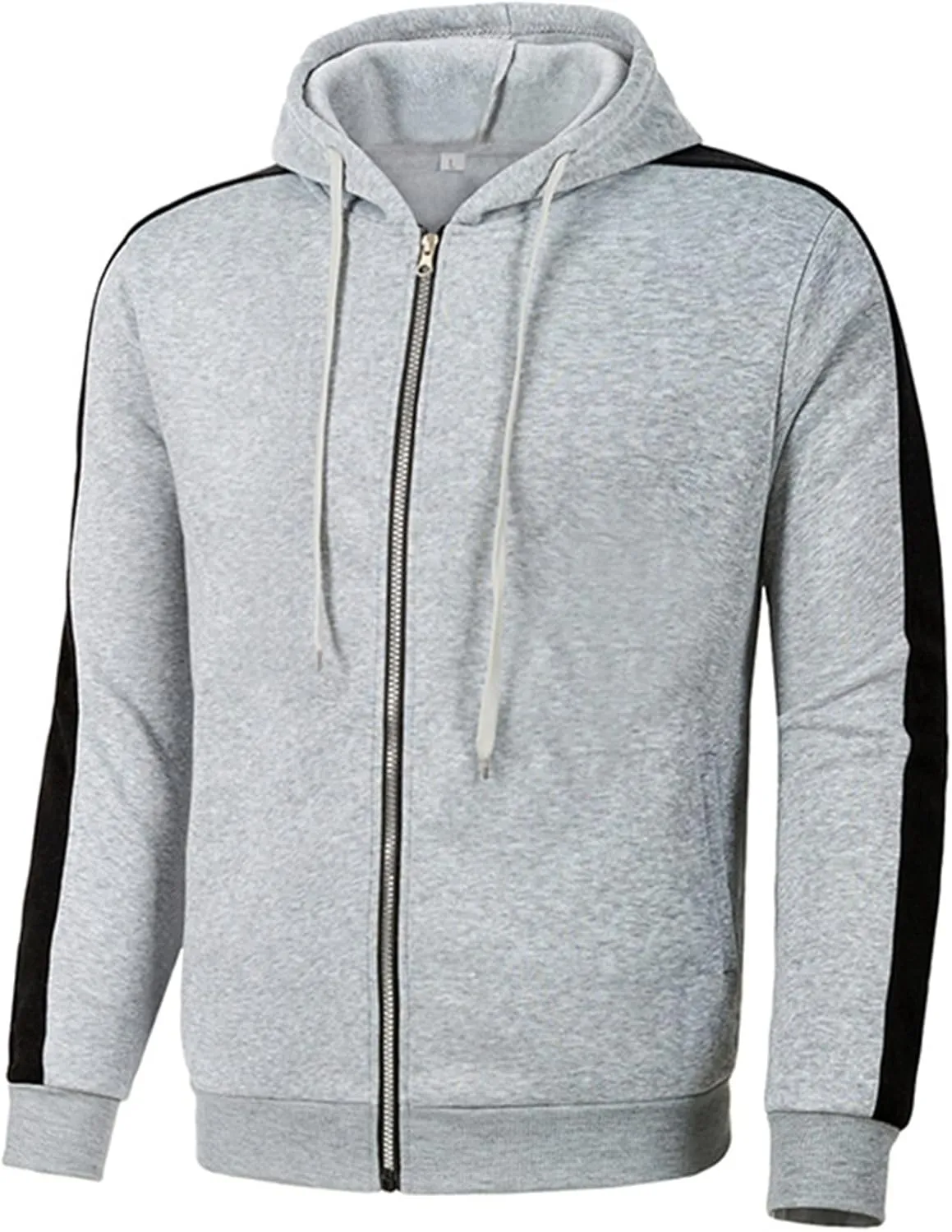 Hoodies for Men, Mens Zip Up Slim Fit Lightweight Hoodie with Pockets Long Sleeve Full-Zip Casual Hooded Sweatshirt
