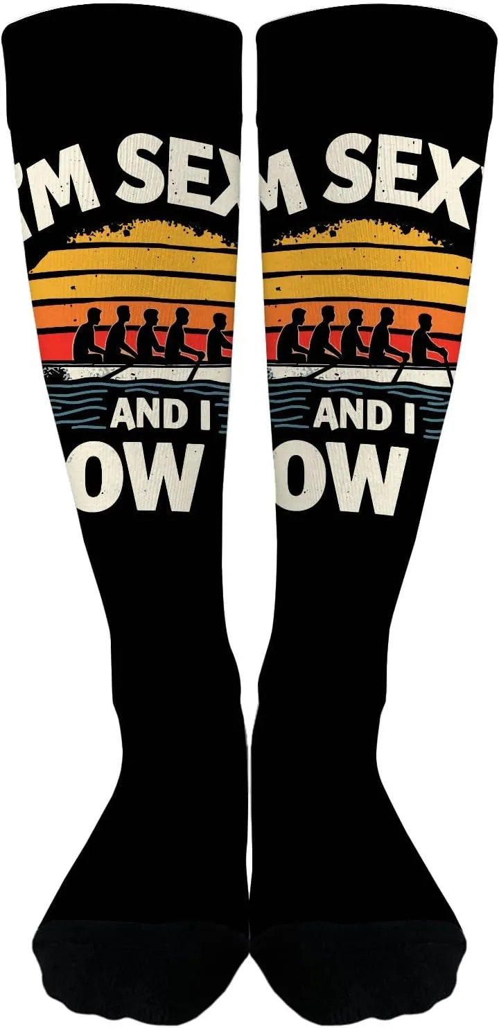 I'm Sexy And I Row It Womens Dress Socks Crew Length Sock