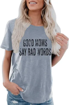 IRISGOD Womens Mom Shirt Summer Funny Short Sleeve Mommy Graphic Tees T-Shirts