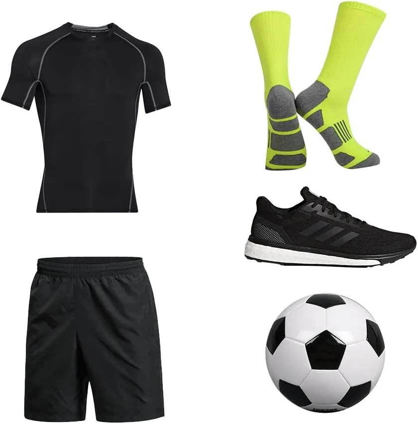 JOYNÉE Mens 6 Pack Athletic Cushion Crew Socks Performance Running Socks