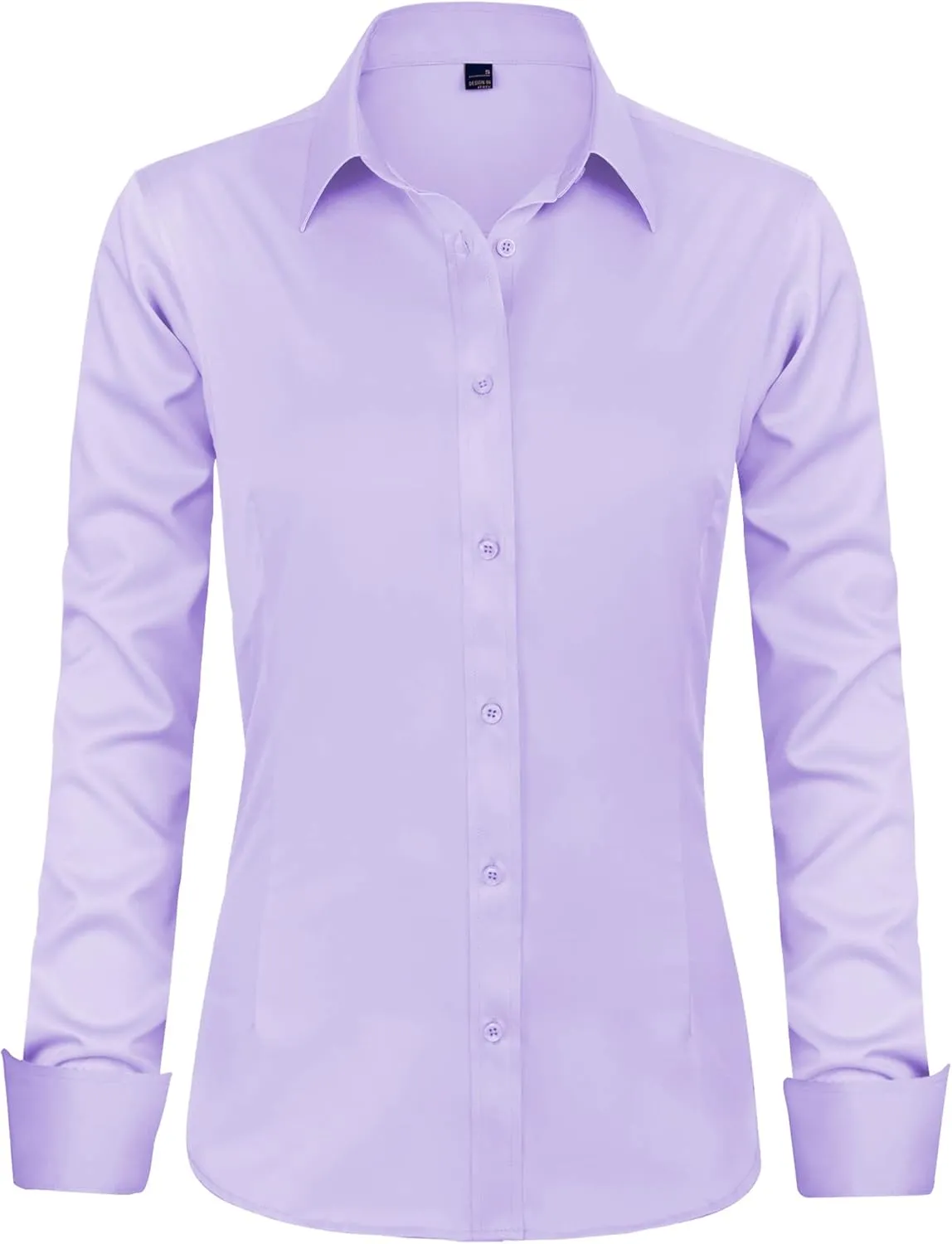 J.VER Womens Dress Shirts Long Sleeve Button Down Shirts Wrinkle-Free Solid Work Blouse