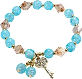 Ladies Multicolor Stretch Beaded Bracelet Stackable Beaded Bracelet Layered Beaded Adjustable Small Stud Earring