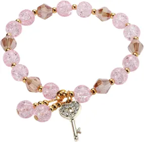 Ladies Multicolor Stretch Beaded Bracelet Stackable Beaded Bracelet Layered Beaded Adjustable Small Stud Earring