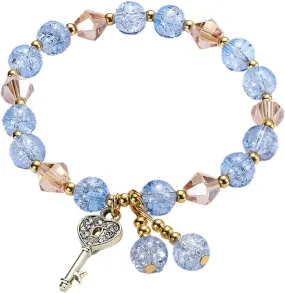 Ladies Multicolor Stretch Beaded Bracelet Stackable Beaded Bracelet Layered Beaded Adjustable Small Stud Earring