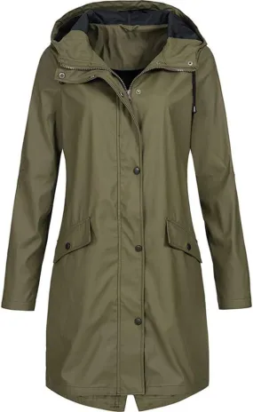 LCMTWX Womens Fleece Lined Raincoat Overcoat Casual Winter Slim Women's Coat Hooded Trench Coats Rain Jacket Womens With