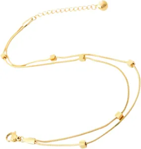 LIFKOME Women's Anklet Fashion Titanium Steel Anklet 18k Gold Plating Comfortable Waterproof and Versatile for