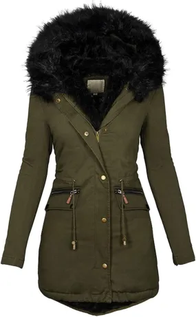 Long Length Quilted Puffer Parka Overcoat Women Slim Thicker Women'S Coat Womens Long-Sleeve Puffer Jacket Womens