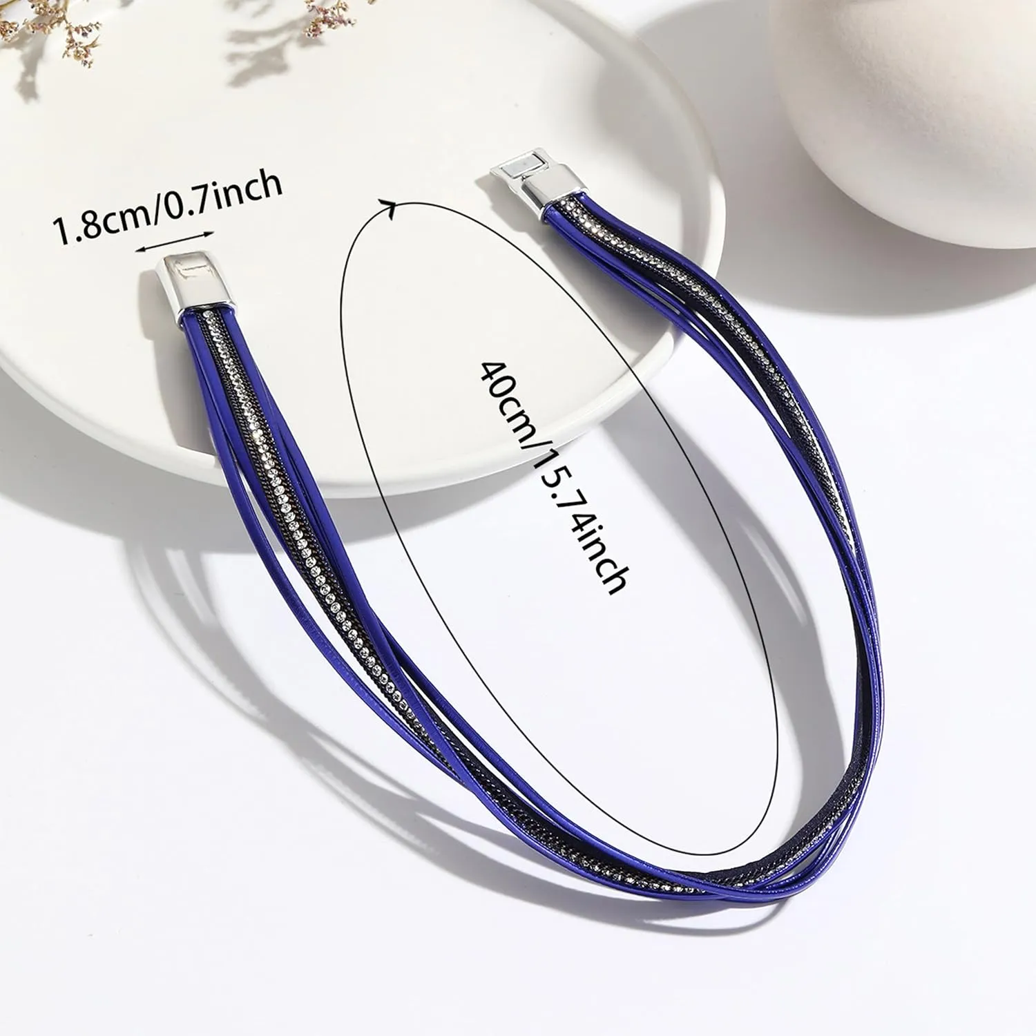 Long tiantian Leather Bracelets for Women Wrap Bracelets Layered Leather Cuff Bracelet Handmade Braided Leather Bracelet Stackable Boho Jewelry for Women Trendy Stuff