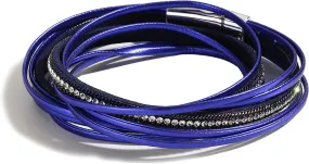 Long tiantian Leather Bracelets for Women Wrap Bracelets Layered Leather Cuff Bracelet Handmade Braided Leather Bracelet Stackable Boho Jewelry for Women Trendy Stuff