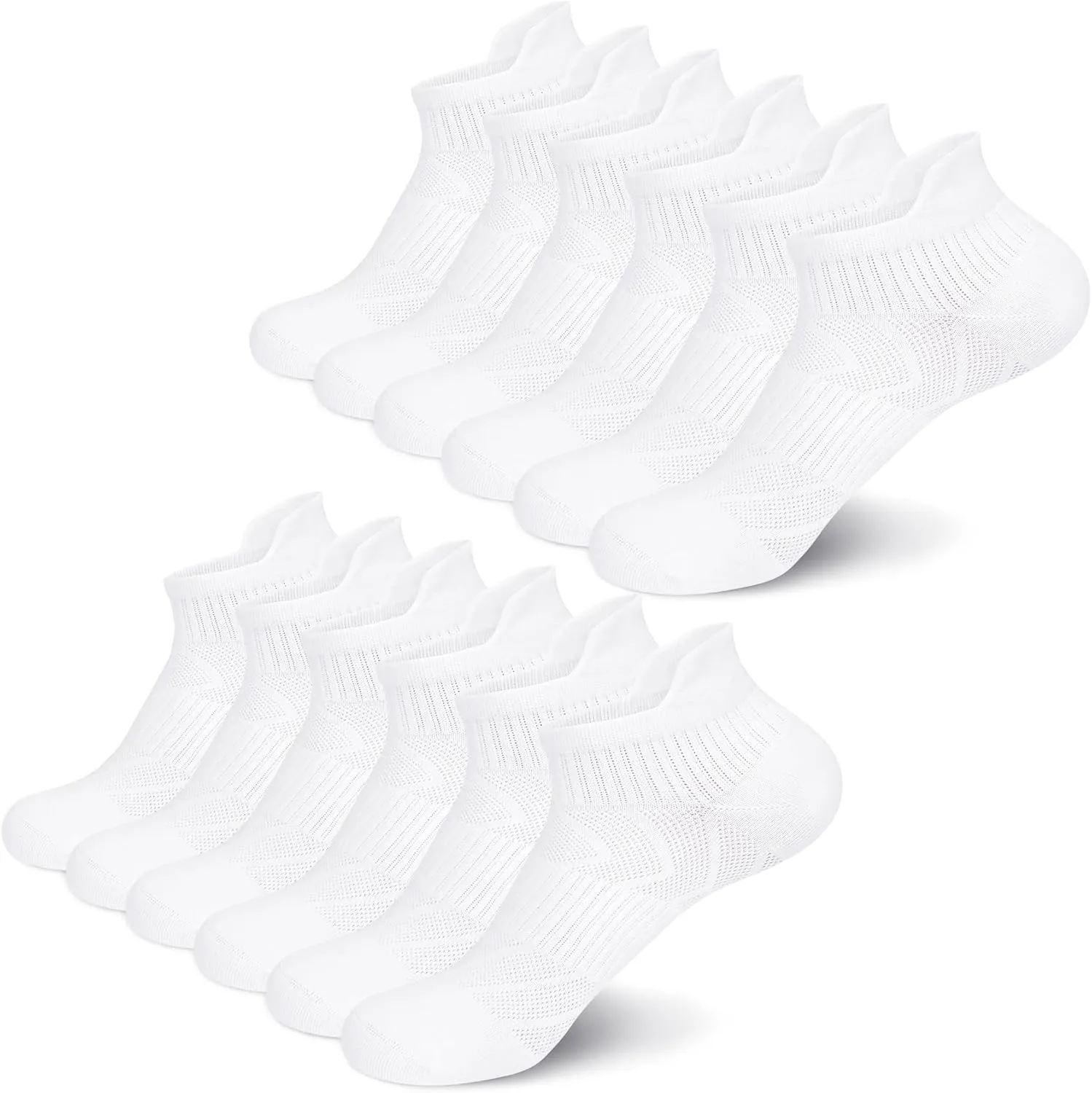Loritta 6 Pairs Womens Ankle Socks Gym Athletic Cushioned Low Cut Casual Workout Sports Running Socks