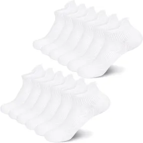 Loritta 6 Pairs Womens Ankle Socks Gym Athletic Cushioned Low Cut Casual Workout Sports Running Socks