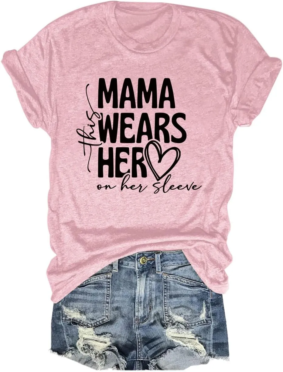 Mama Shirt Funny Mom Shirt Mama Letter Printed Love Graphic Shirts Momma Shirt Mom Life Tshirts