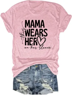 Mama Shirt Funny Mom Shirt Mama Letter Printed Love Graphic Shirts Momma Shirt Mom Life Tshirts