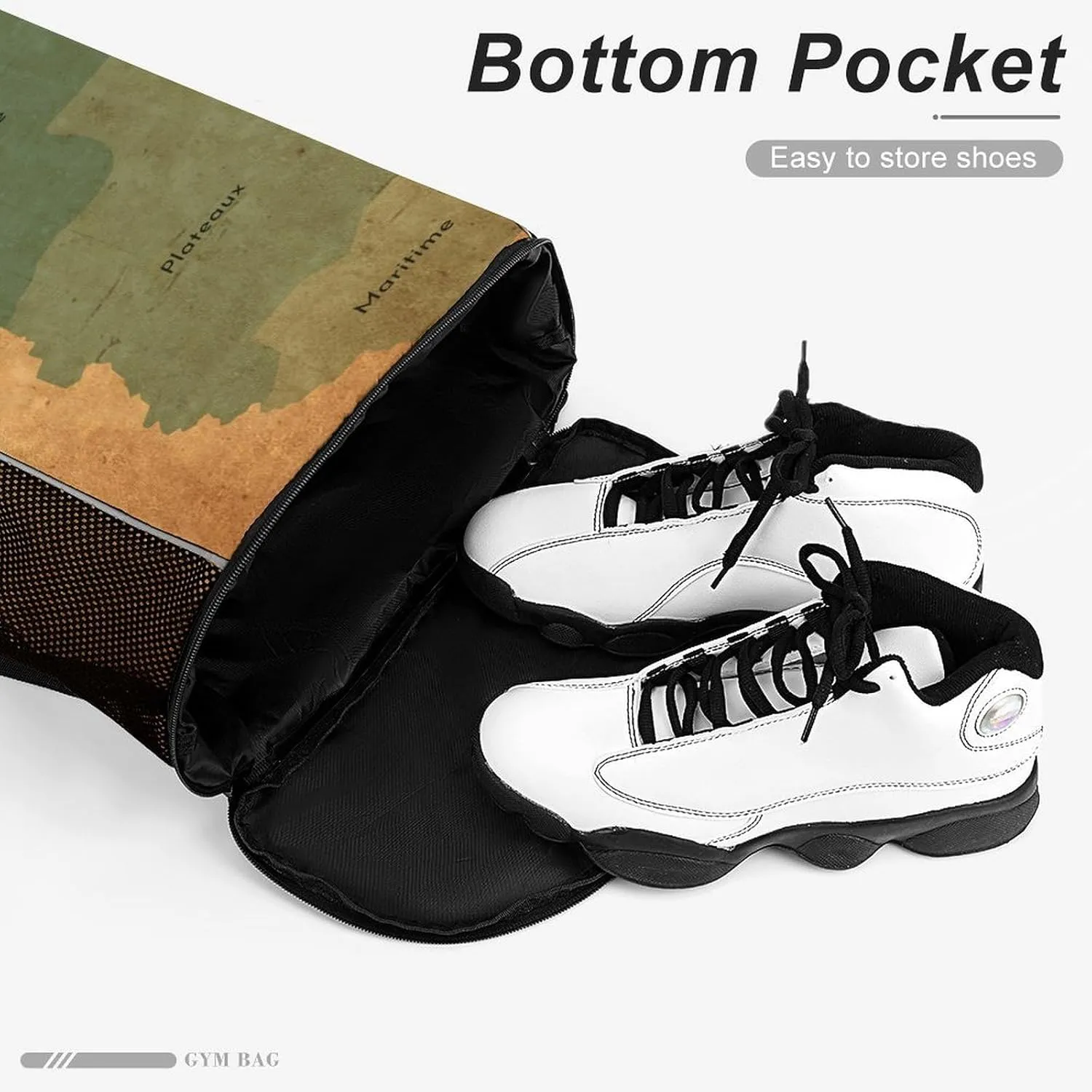 Map of Turkmenistan Storage Bag Drawstring Sports Pocket Backpack, Shoe Bags, Multi-Function Bags