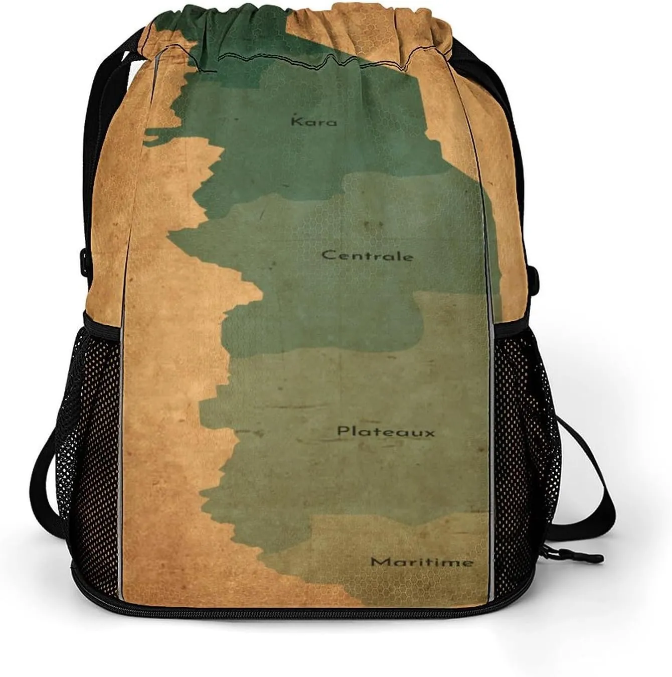 Map of Turkmenistan Storage Bag Drawstring Sports Pocket Backpack, Shoe Bags, Multi-Function Bags