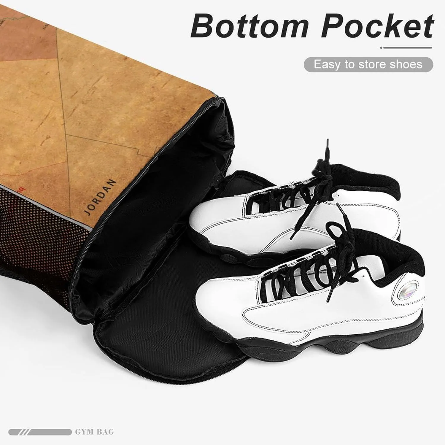 Map of Turkmenistan Storage Bag Drawstring Sports Pocket Backpack, Shoe Bags, Multi-Function Bags