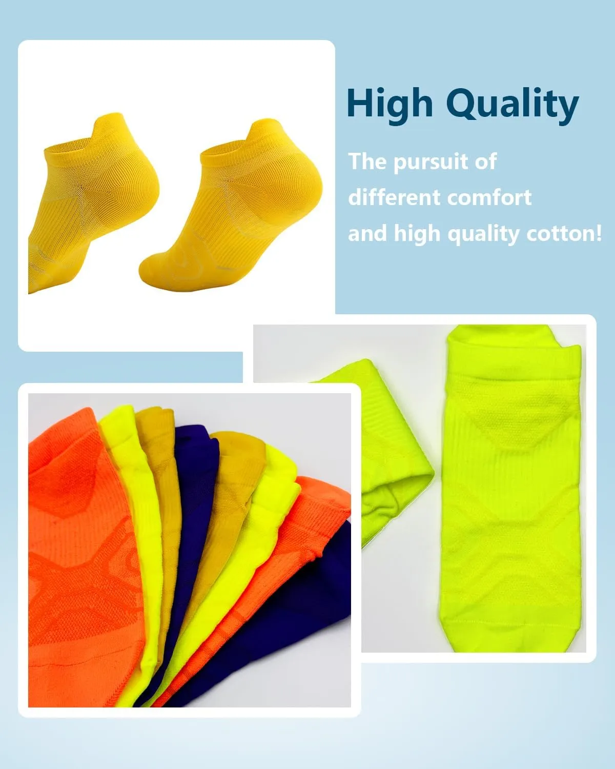 Mens Ankle Socks Athletic Running Socks 5 Pairs Thin Short Socks Shallow Breathable Socks Quick Dry Boat Socks