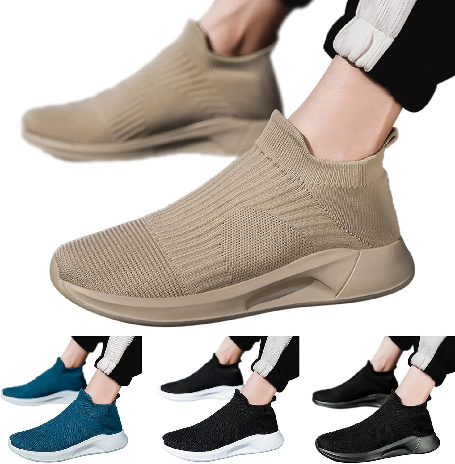 Mens Athletic Shoes Mens Slip on Shoes Walking Shoe for Men Sneaker for Men Mesh Athletic Gym Sneaker