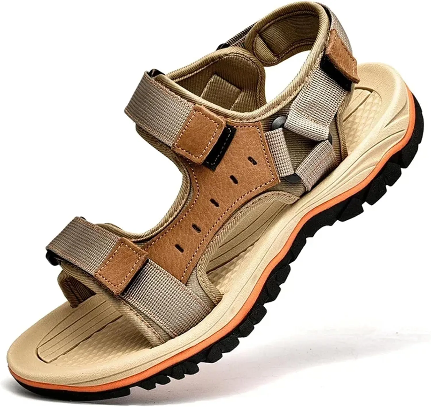 Mens Beach Leather Sandals Outdoor Sports Male Summer Shoes