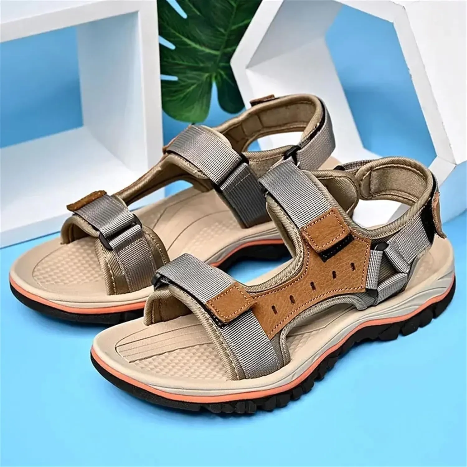 Mens Beach Leather Sandals Outdoor Sports Male Summer Shoes