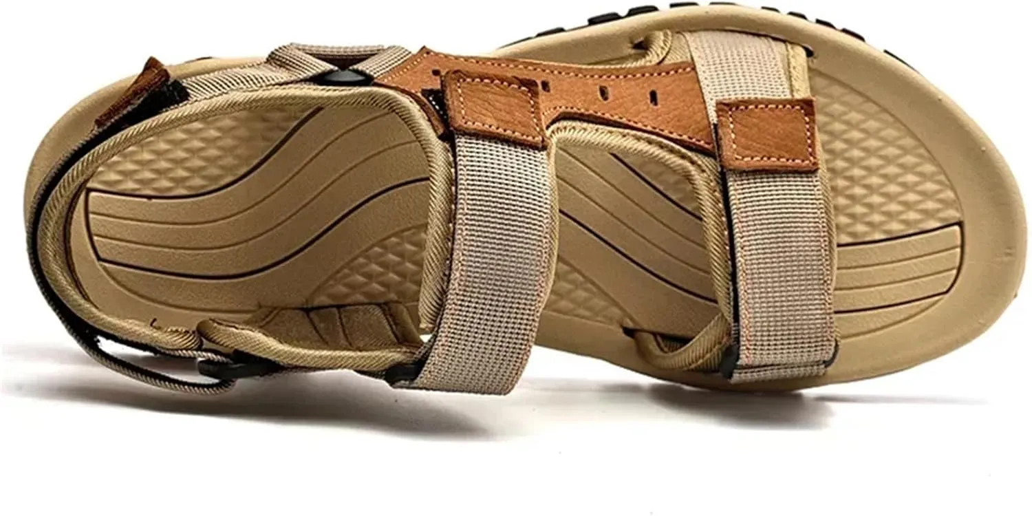 Mens Beach Leather Sandals Outdoor Sports Male Summer Shoes
