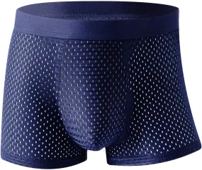 Men'S Cotton Boxer Briefs,Oversize Breathable Comfort Boxers Underwear,Stretch Soft Seamless Cool Loose Underpants