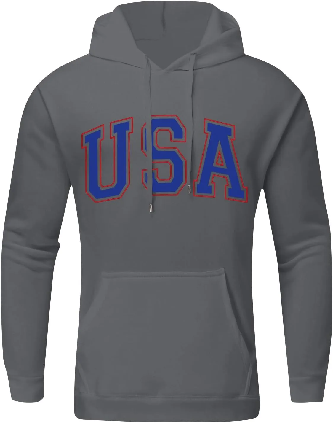 Mens Hoodies Pullover Letter Graphic Print Stylish Sweatshirt Fall Long Sleeve Hoodies Winter Pullover With Pockets