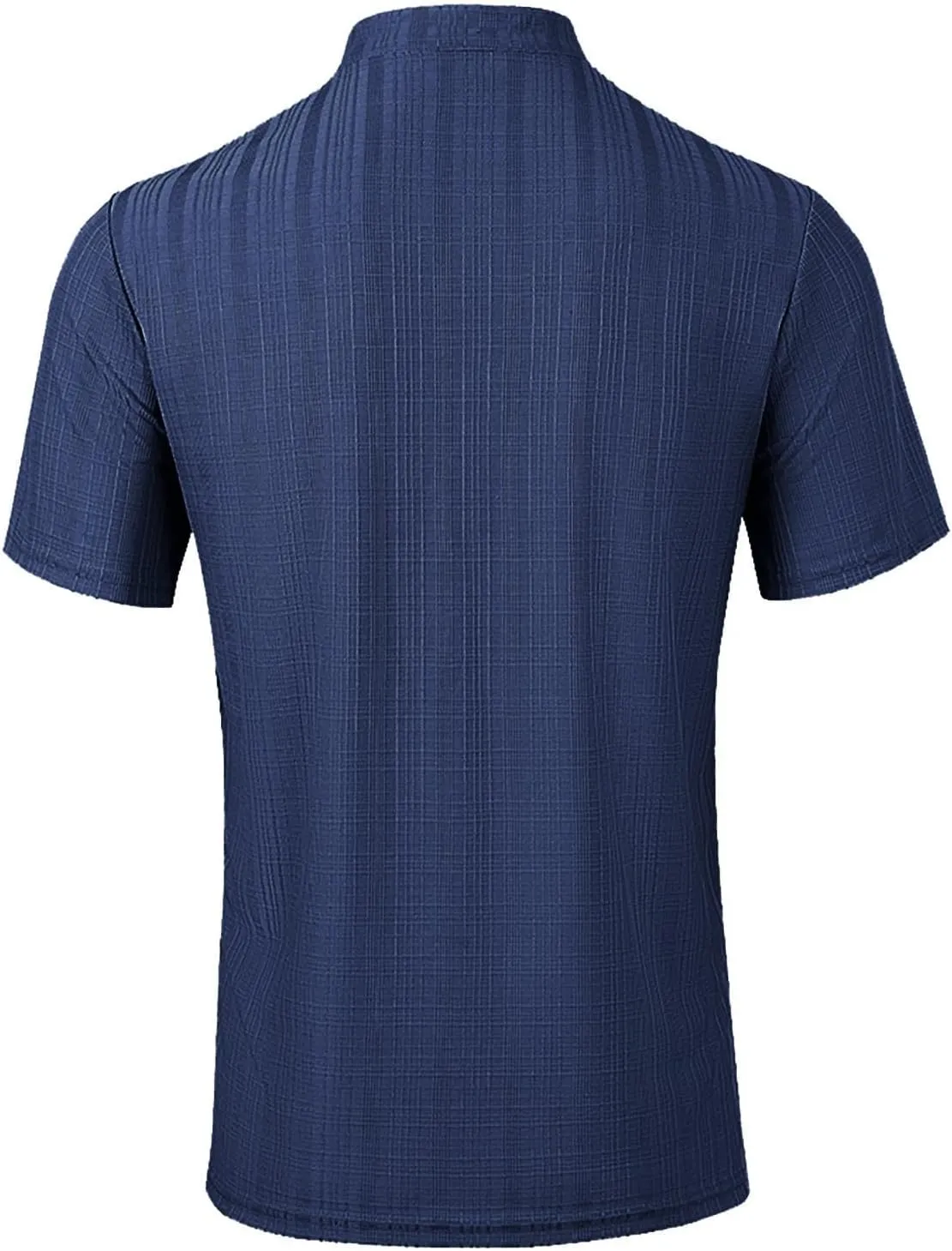 Mens Linen Shirts Short Sleeve Casual Cotton T-Shirts Summer Button Henley Shirt Lightweight Loose Beach Tee Tops