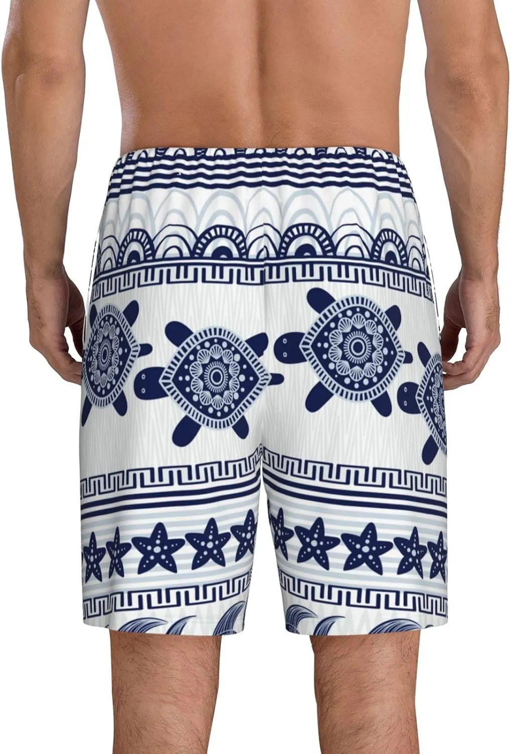 mens pajama pants - Sea Underwater Turtles Comfy Sleep Shorts Mens Pajama shorts, mens lounge shorts pj pants