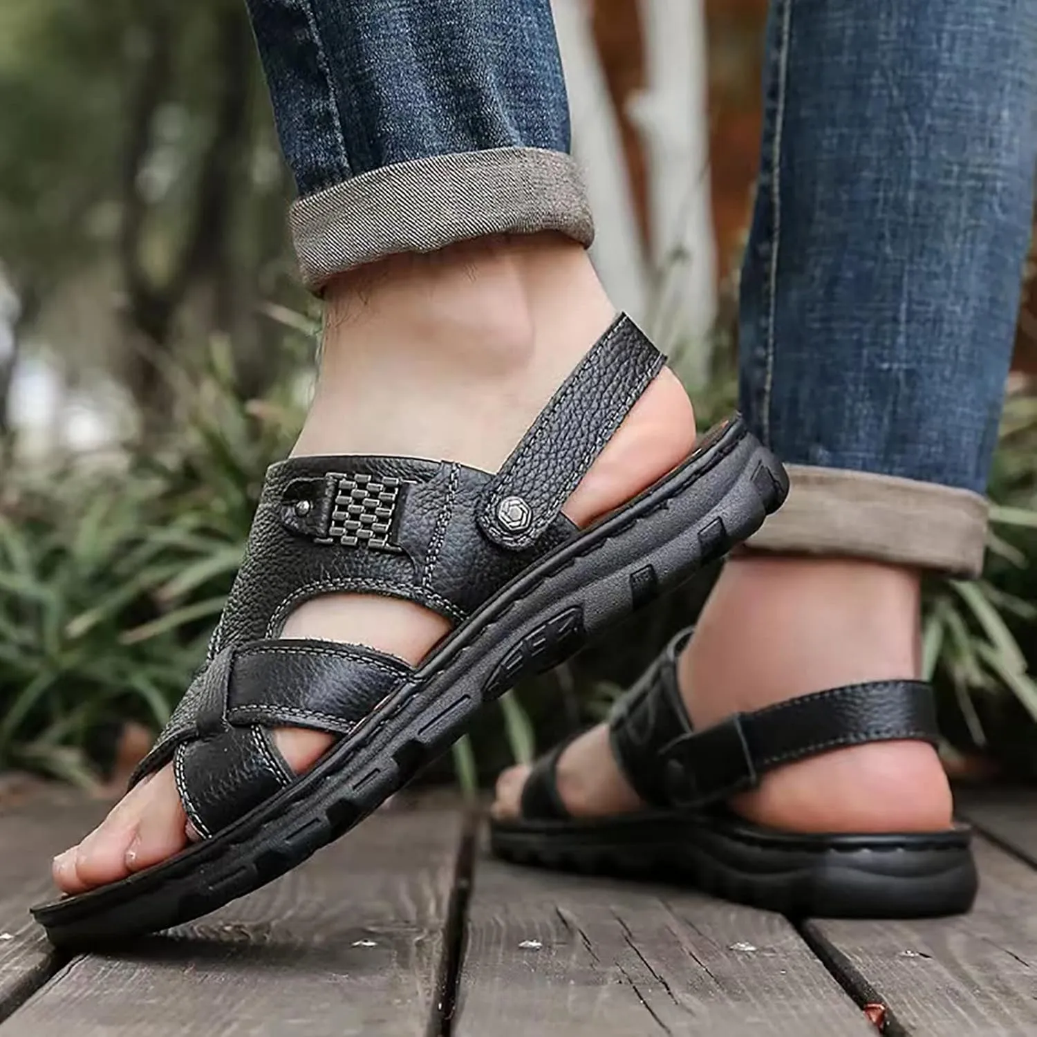 Mens Sandals Size Leather Men Sandals Athletic Summer Beach Slipper Slides Shoes Outdoor Hiking Thong Sandal Mens Socks