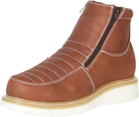 Mens Short Ankle Western Work Cowboy Boots, Mens Leather Soft Toe Work Boot, Botin de trabajo leather