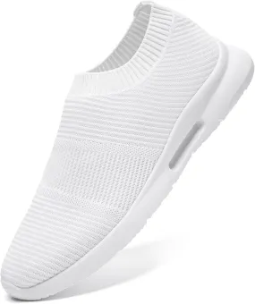 Mens Slip On Walking Shoes Mens Running Shoes Mesh Breathable Tennis Sneakers