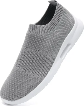 Mens Slip On Walking Shoes Mens Running Shoes Mesh Breathable Tennis Sneakers