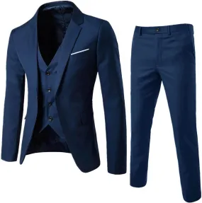 Mens Suits Slim 3 Suit Business Wedding Party Jacket Vest & Pants Coat Mens Suits 3 Piece Le Suit Mens Linen Le