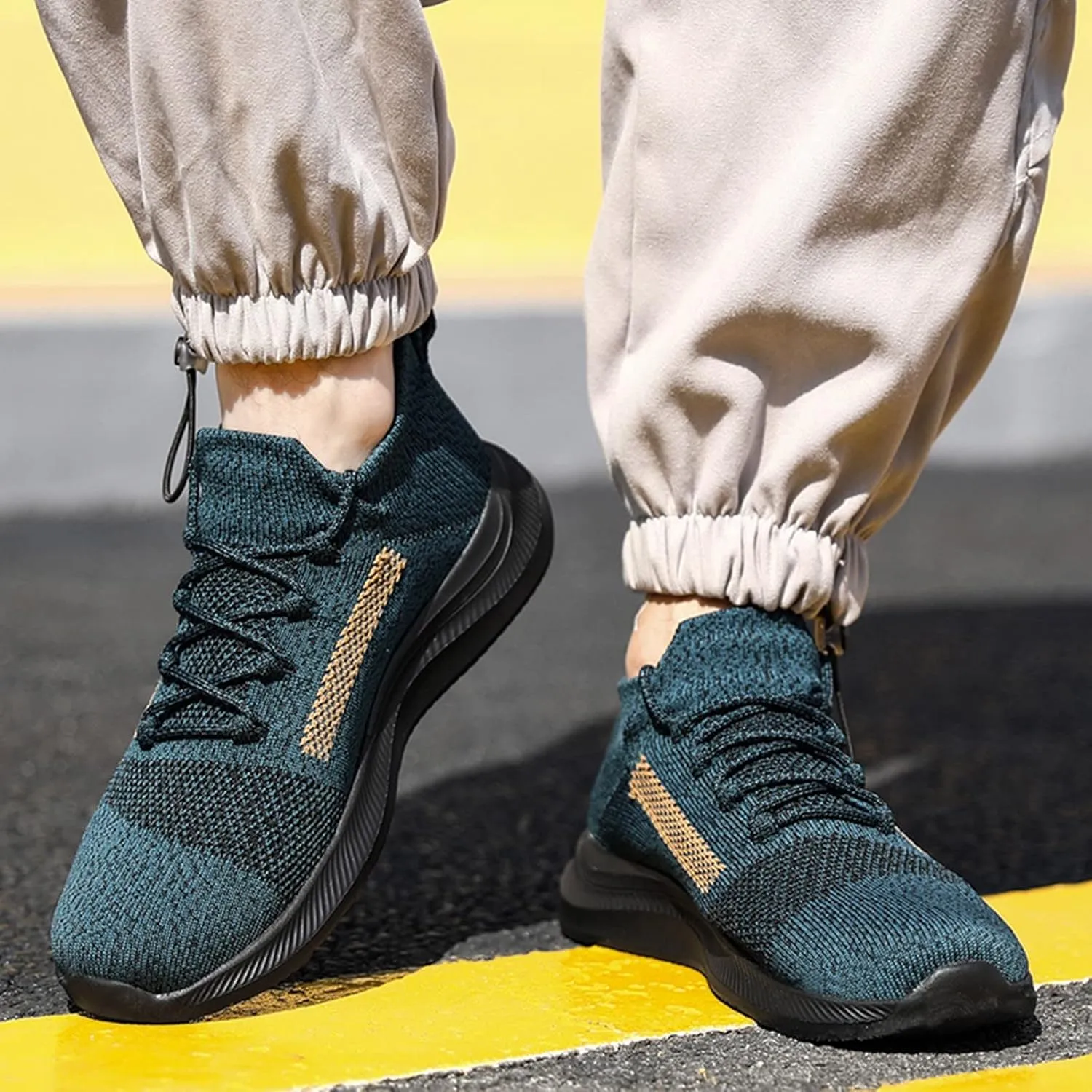 Mens Tennis Shoes Mens Athletic Shoes Slip on Shoe for Men Tennis Shoe for Men Mesh Breathable Sneaker