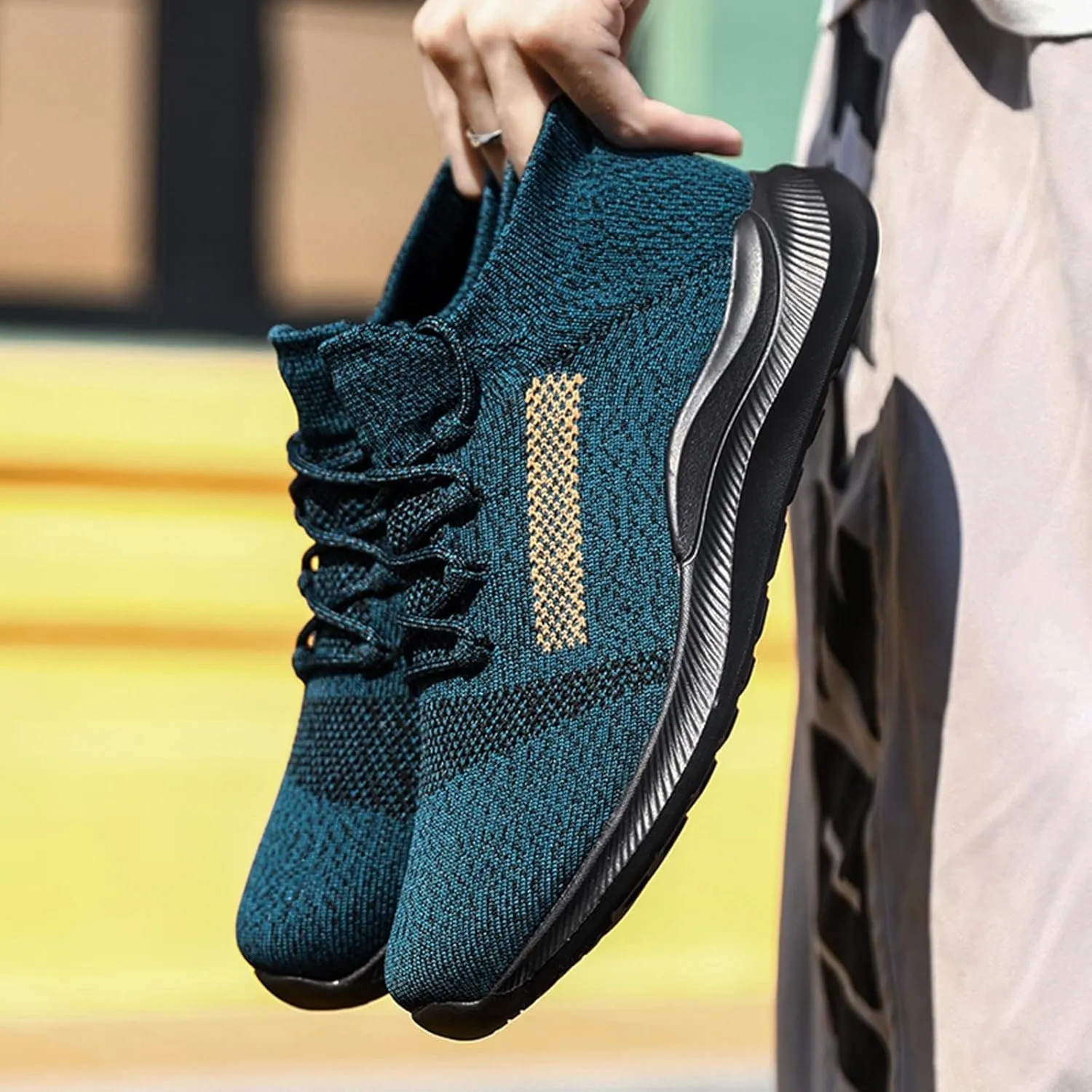 Mens Tennis Shoes Mens Athletic Shoes Slip on Shoe for Men Tennis Shoe for Men Mesh Breathable Sneaker