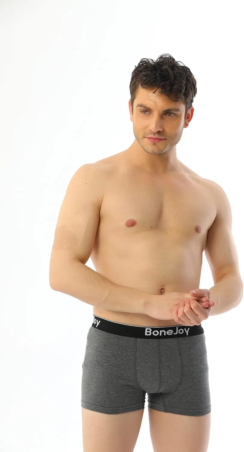 Mens Underwear - Mens Boxer Briefs, Breathable Cotton Boxer Briefs - Mens Boxer Briefs Underwear Pack of 3