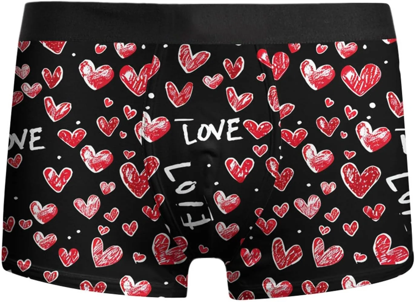Mens Underwear Print Breathable Boxer Briefs Valentines Day Underwear Mens Novelty Funny Boxer Briefs Underwear