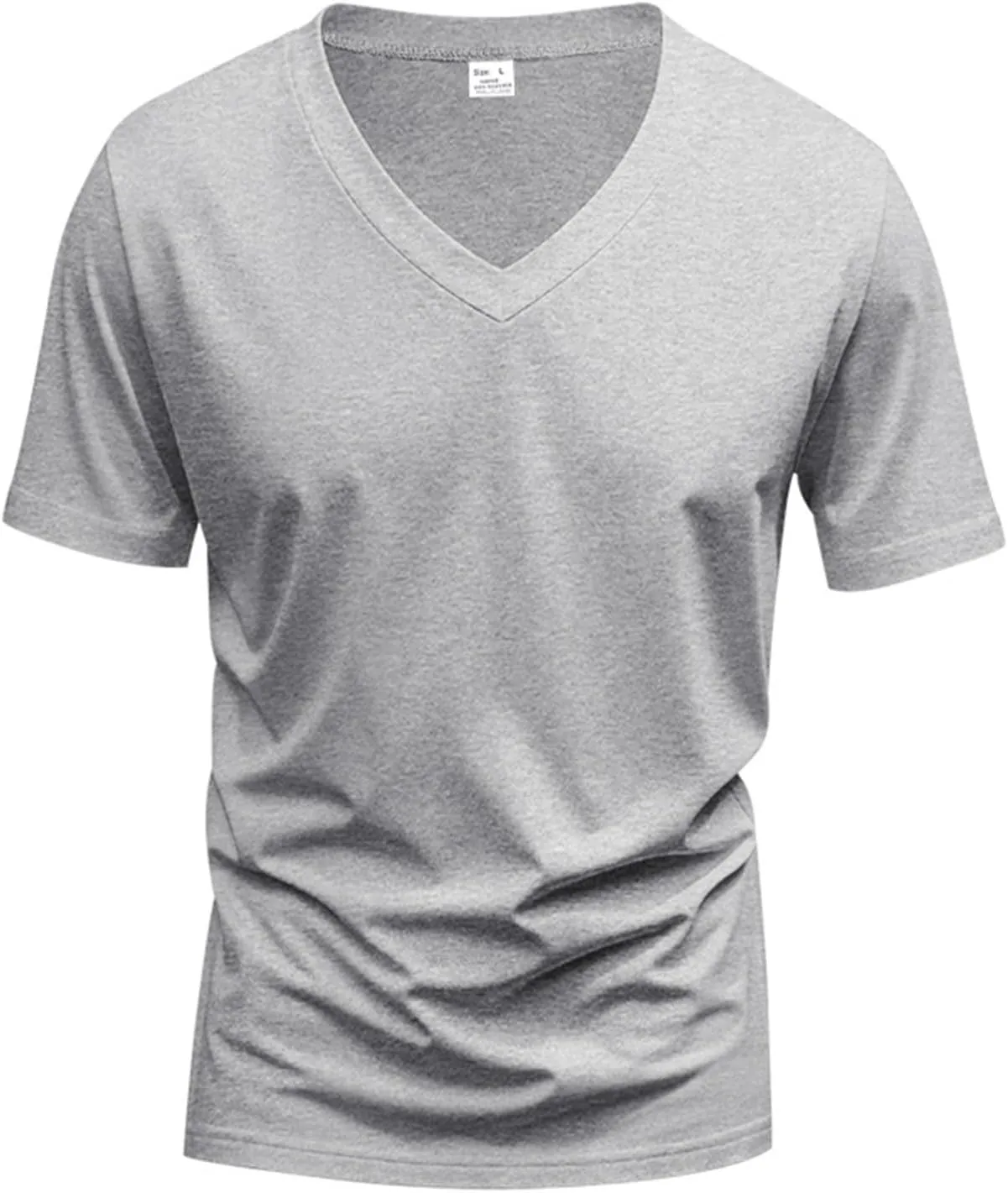 Mens V Neck Muscle Shirts Casual Short Sleeve Gym Athletic T Shirt Fashion Tee Top Sports Workout Bodybuilding Shirts