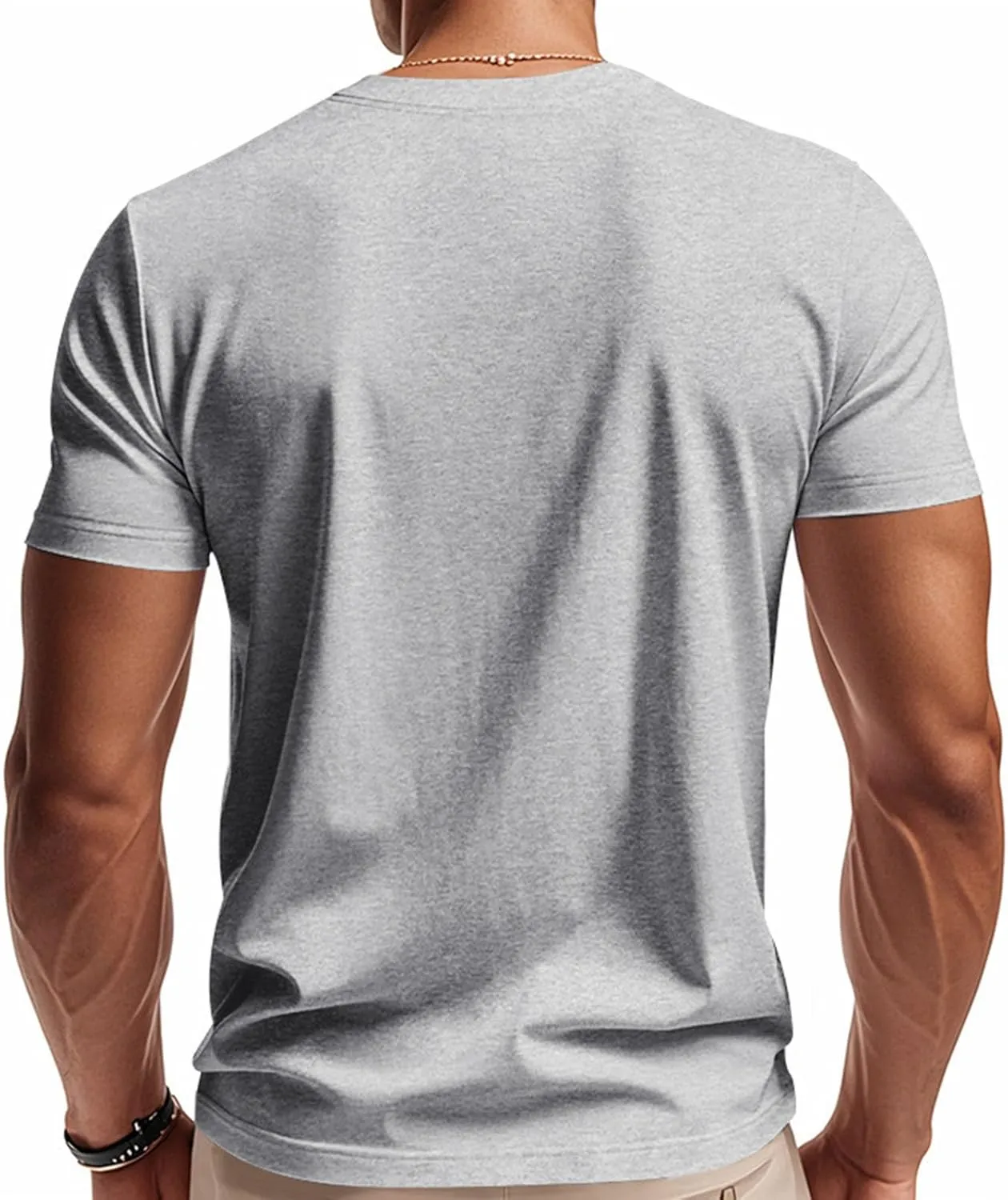 Mens V Neck Muscle Shirts Casual Short Sleeve Gym Athletic T Shirt Fashion Tee Top Sports Workout Bodybuilding Shirts