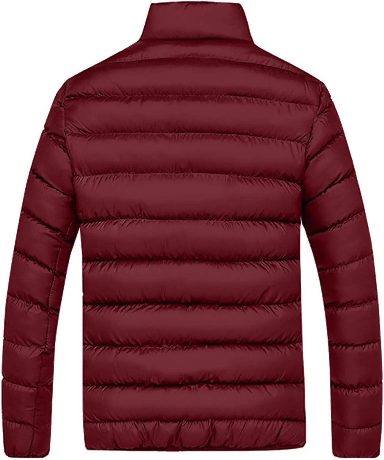 Men's Warm Puffer Jacket Thicken Waterproof Winter Coats Windproof Insulated Warm Coat Casual Stand Collar Outwear