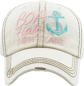 MIRMARU Women’s Baseball Cap Distressed Vintage Unconstructed Washed Cotton Embroidered Adjustable Hat