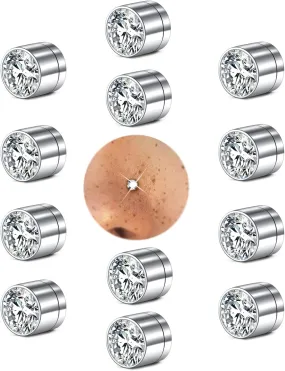 MODRSA Fake Nose Stud Fake Nose Ring Stud Fake Nose Piercing Fake Lip Ring Fake Earrings Stud Silver Gold Fake Cartilage Helix Earring Clip on Earring Hoop Fake Eyebrow Ring Fake Bridge Piercing
