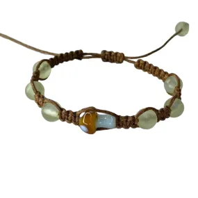 Mushroom Adjustable Macramé Charm Beaded Friendship Bracelet for Teen Girls or Women Handmade Gifts Boho Beads