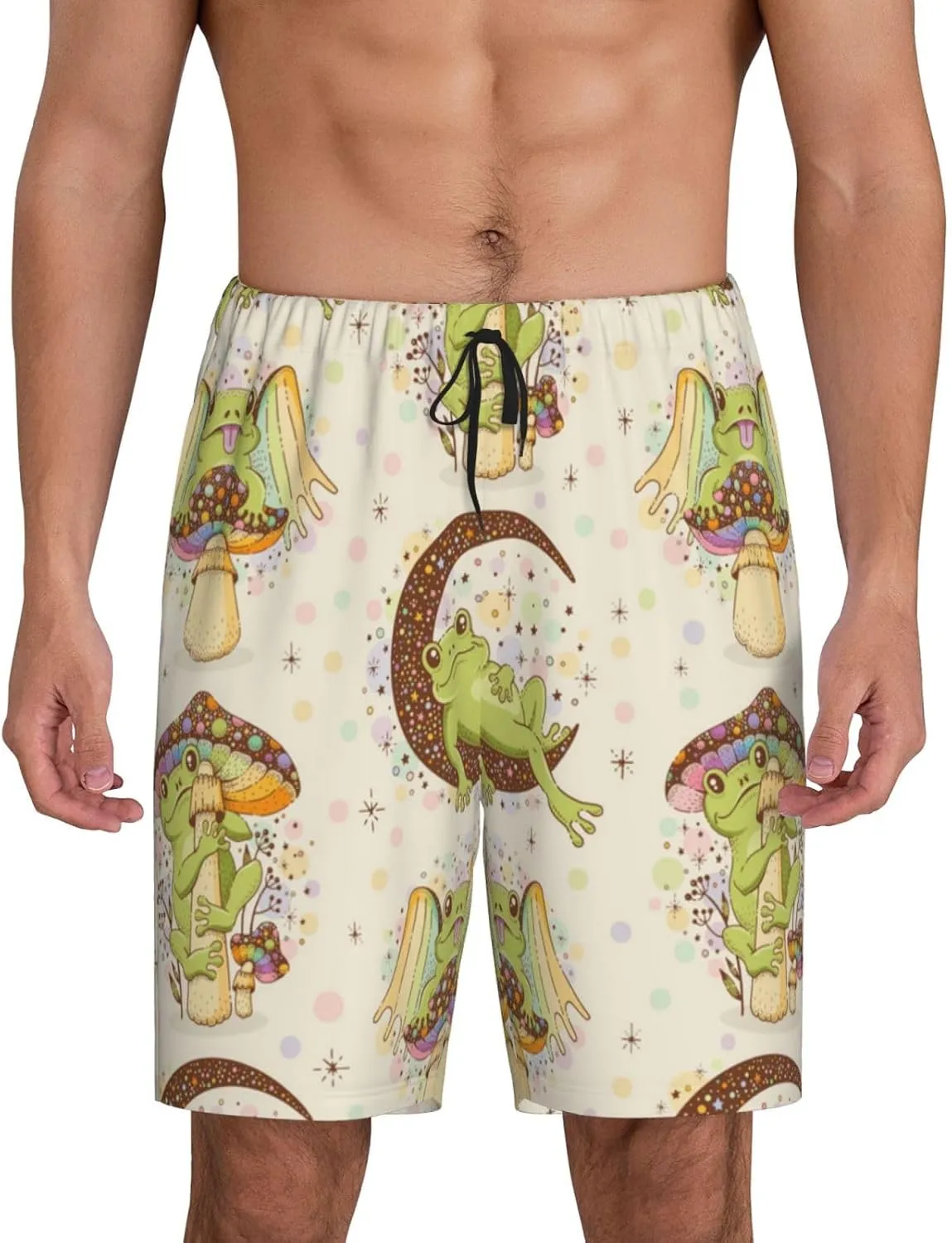 Novastar Mens Pajama Pants - Frogs Sleep Comfy Shorts Mens Pajama Shorts, Pj Pants for Mens Lounge Shorts