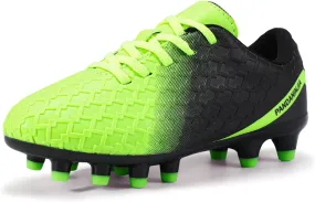 PANDANINJIA Girls Soccer Cleats Athletic Outdoor Boys Kids Football Cleats Little Big Kid Soccer Shoes