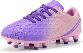 PANDANINJIA Girls Soccer Cleats Athletic Outdoor Boys Kids Football Cleats Little Big Kid Soccer Shoes
