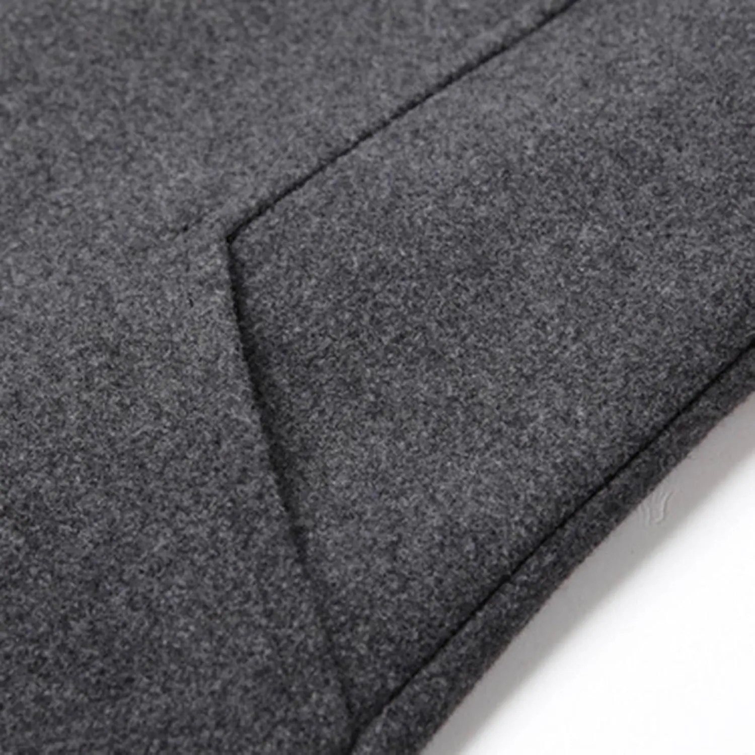 Pea Coat Men Mid Long Wool Blend Coat Notched Collar Single Breasted Overcoat Classic Peacoat Fall Winter Jackets